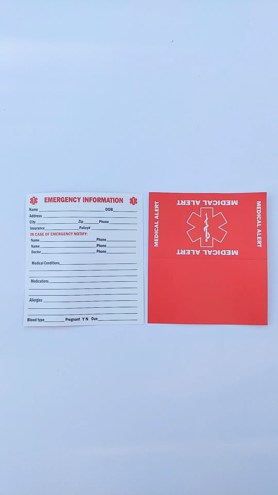 Medical Alert Card (Fill in your details) Intrepid Safety Medical Alert Card (Fill in your details) Intrepid Safety